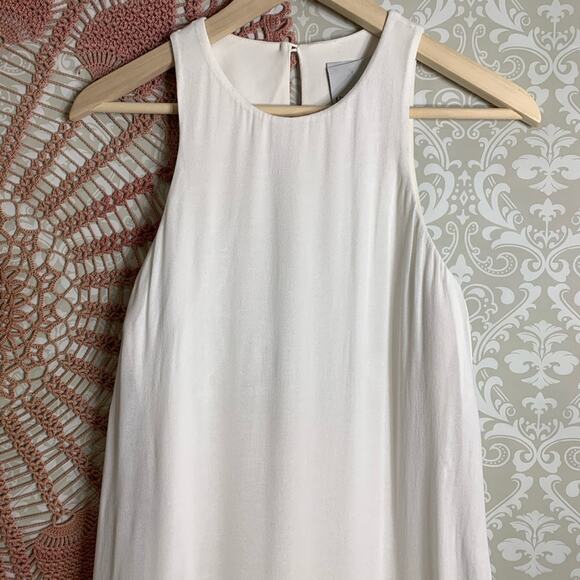 5/$30 Anthropologie Addison Sheer Hem Side Slit Dress - Picture 3 of 7